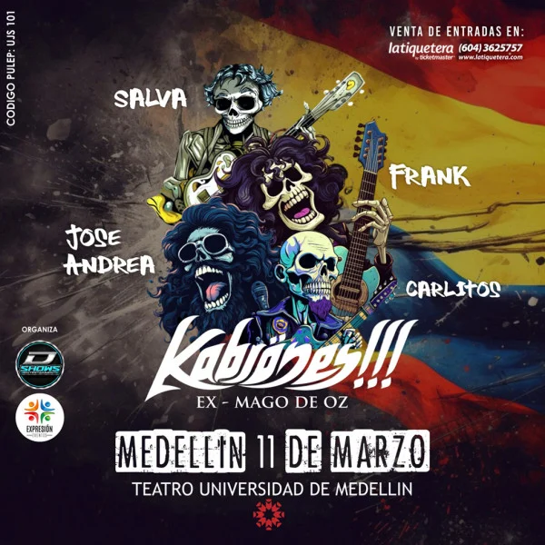 Kabrones Tour Colombia 2026 en Medellín