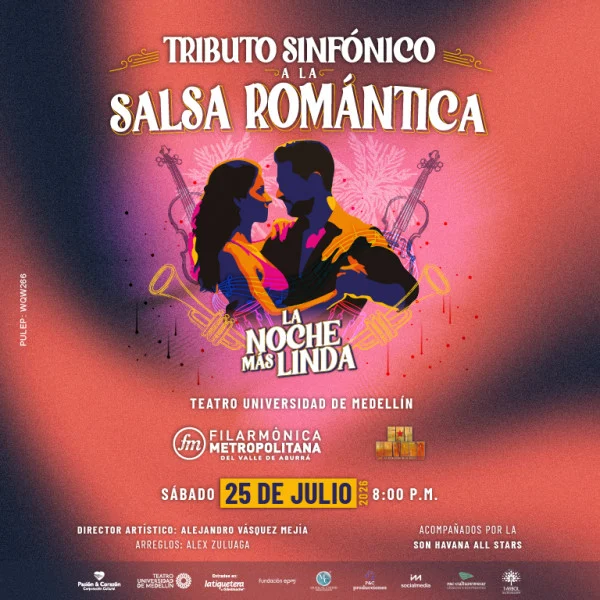 Tributo sinfónico a la salsa romántica: La noche más linda en Medellín